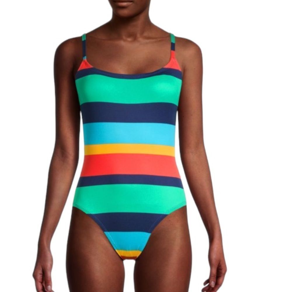 NWT!! Sperry Multicolor Striped One Piece Swimsuit